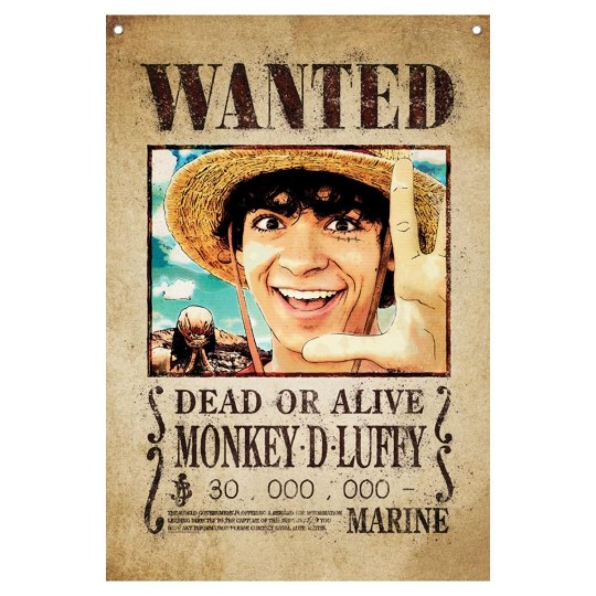 ONE PIECE NETFLIX - Wanted - Banner Murale '125 x 85 cm'