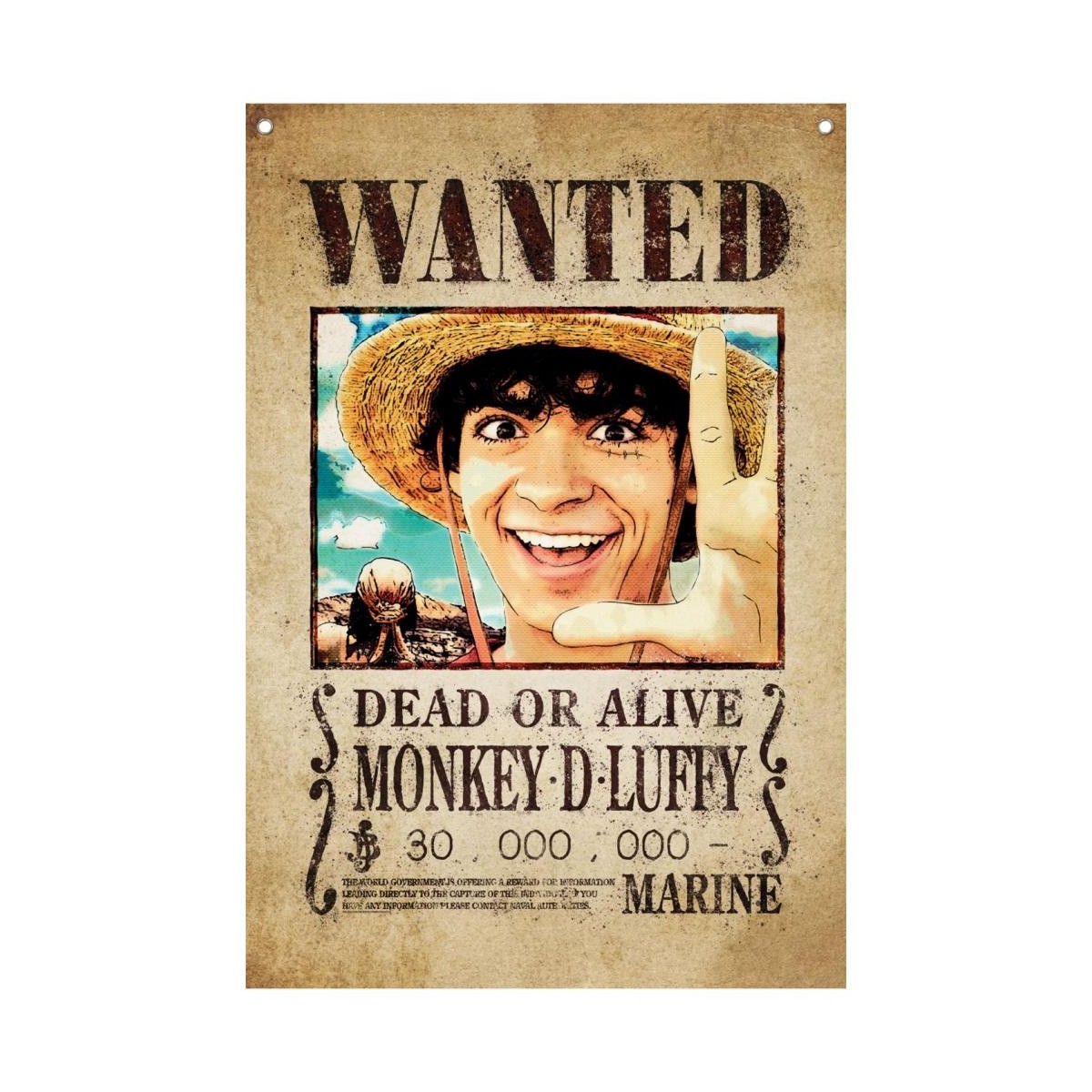 ONE PIECE NETFLIX - Wanted - Banner Murale '125 x 85 cm'