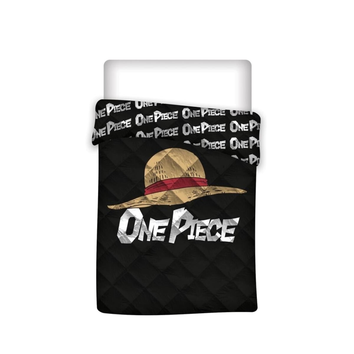 ONE PIECE - Couverture en Quilt 140x200cm - Chapeau de Paille