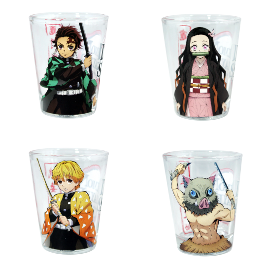 DEMON SLAYER - Groupe - 4 Verres à Shot 57ml