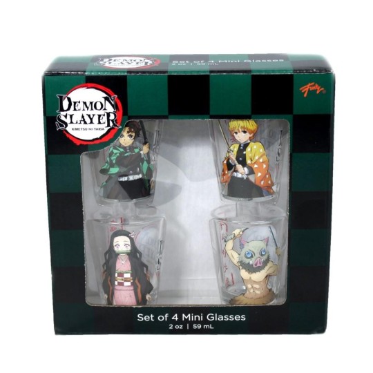 DEMON SLAYER - Groupe - 4 Verres à Shot 57ml
