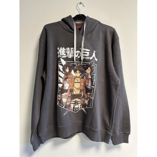 ATTACK ON TITAN - Sweat Capuche TRIO Grey (XXL)