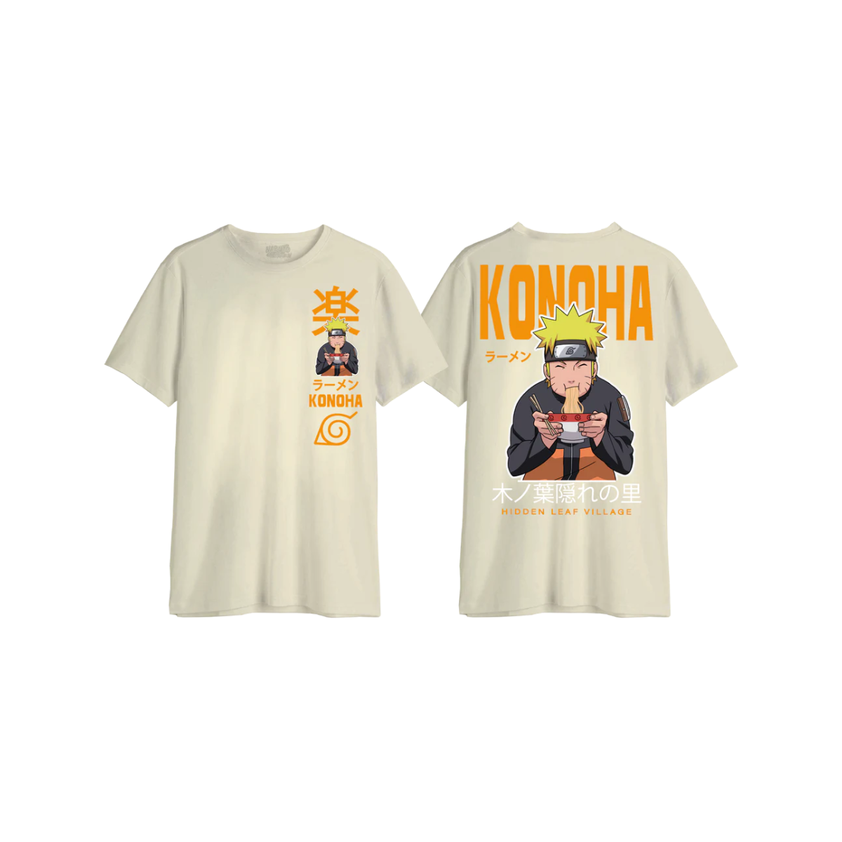 NARUTO SHIPPUDEN - Konoha Ramen - T-Shirt Oversize Homme (S)