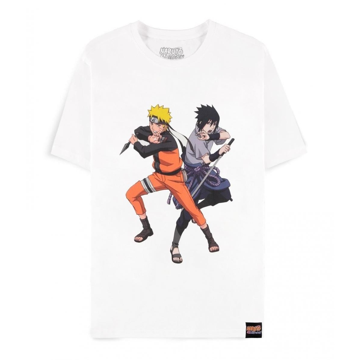 NARUTO SHIPPUDEN - Sasuke & Naruto  - T-Shirt Homme (M)