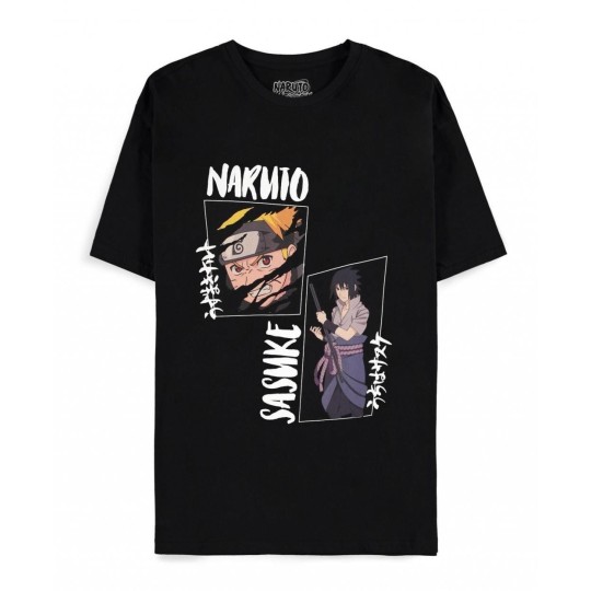 NARUTO SHIPPUDEN - Naruto & Sasuke - T-Shirt Homme (2XL)