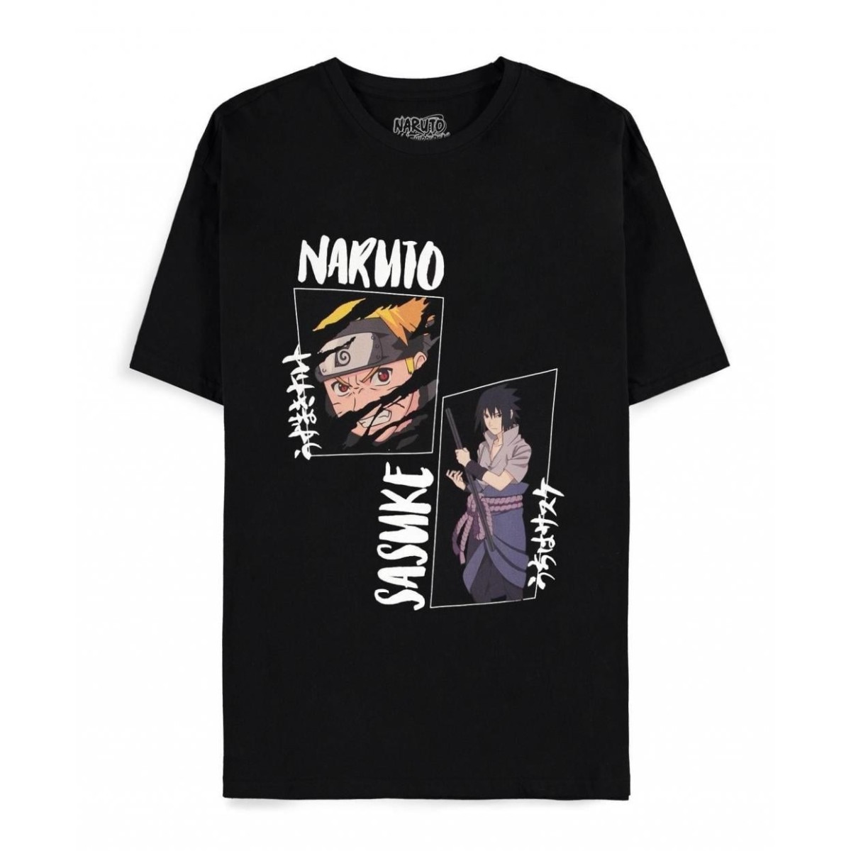 NARUTO SHIPPUDEN - Naruto & Sasuke - T-Shirt Homme (XL)