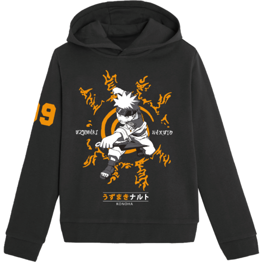 NARUTO - Naruto Uzumaki Konoha - Sweat-Shirt Enfant (8 Ans)