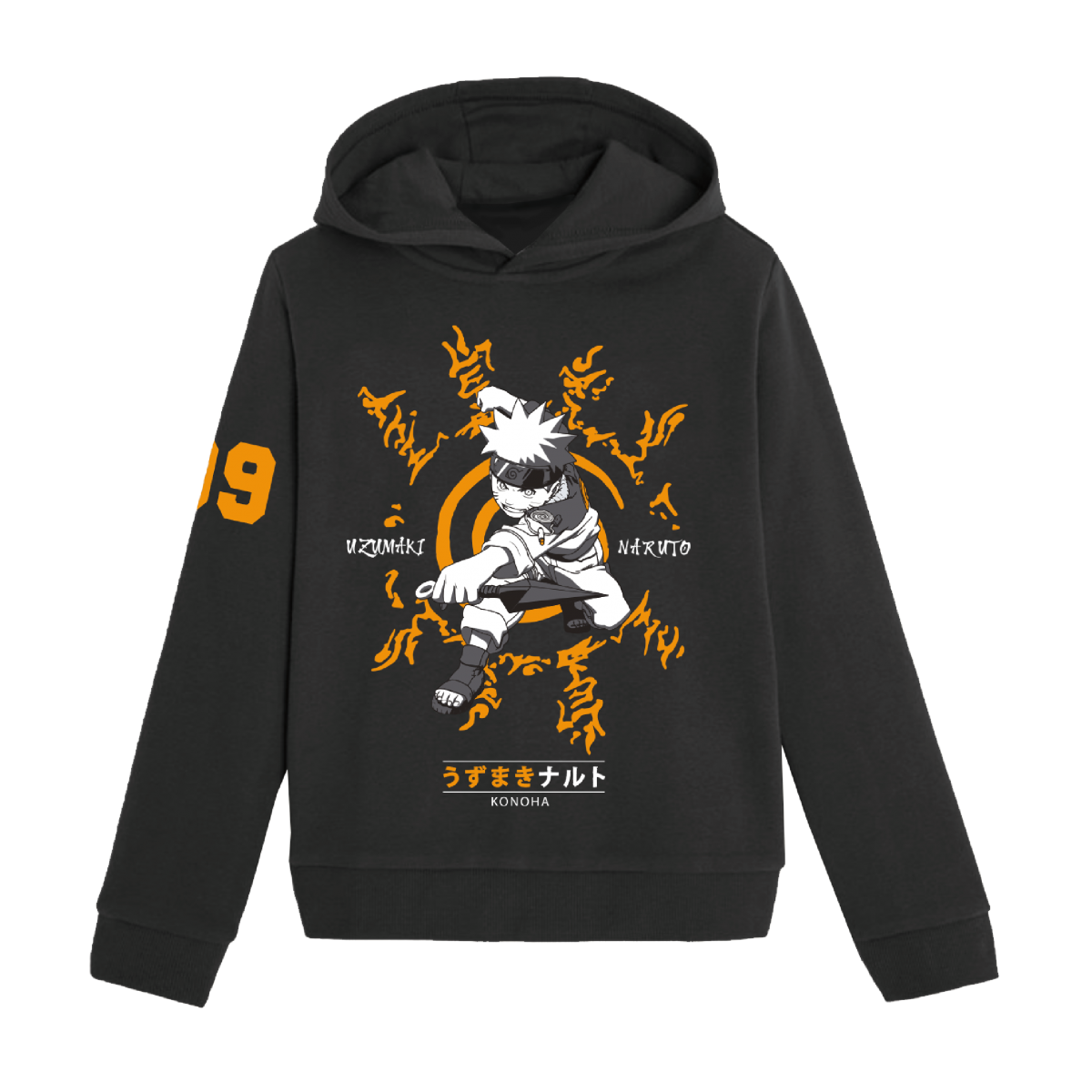 NARUTO - Naruto Uzumaki Konoha - Sweat-Shirt Enfant (8 Ans)
