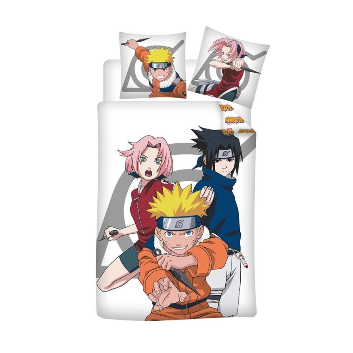 NARUTO - Parure de lit 140x200cm - Trio '100% PolyCoton'