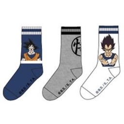 DRAGON BALL - Pack de 3 Chausettes Vegeta/Goku (T43/46)