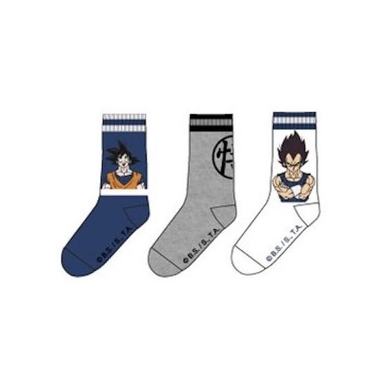 DRAGON BALL - Pack de 3 Chausettes Vegeta/Goku (T43/46)