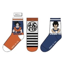 DRAGON BALL - Pack de 3 Chausettes Goku/Vegeta (T31/34)