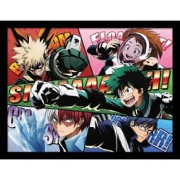 MY HERO ACADEMIA - Comic Action - Impression encadrée 30x40cm
